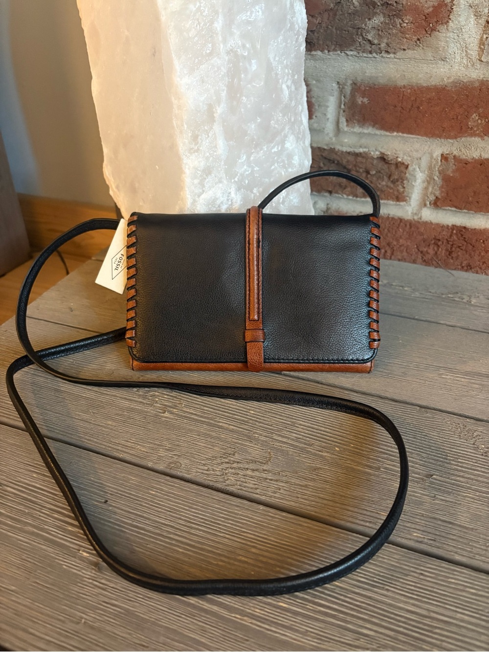 NWT Fossil Leather Crossbody